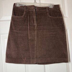 Boden Size 6 brown corderoy mini skirt